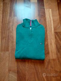 maglione con zip a 1/4 cotone, taglia M