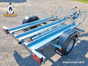 CARRELLO RIMORCHIO PORTAMOTO CRESCI TM6 CON RAMPA 