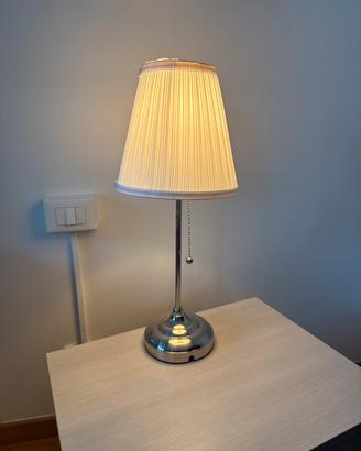2x Lampada da notte ikea da tavolo argento
