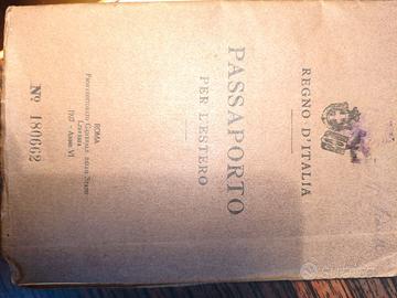 Passaporto Regno d'Italia 1928