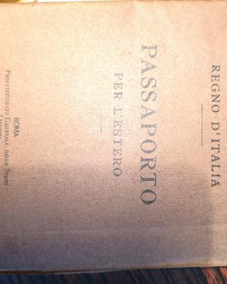 Passaporto Regno d'Italia 1928