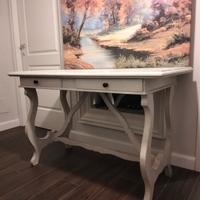 scrivania legno effetto shabby