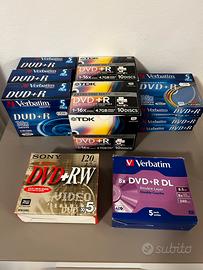 Lotto 65 DVD vergini Verbatim TDK Sony