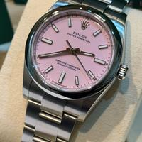 Rolex OP 34mm Nuovo 2025 Rosa Candy 124200 Full
