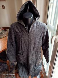 Cappotto di Lana con Cappuccio Mac & Co. Grigio