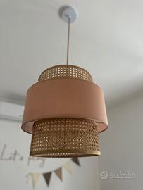 Lampada a sospensione Sklum rattan e nude