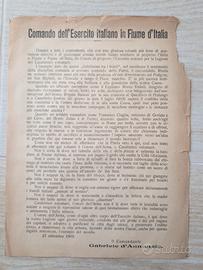 Gabriele d’Annunzio — Proclama Fiume 27 settembre 
