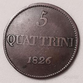 Granducato di Toscana – 5 Quattrini 1826 moneta NC