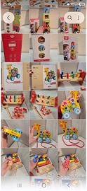 Giochi legno Ikea per bimbi + lego cars e dondolo