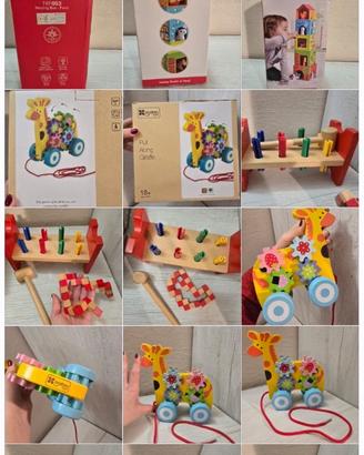 Giochi legno Ikea per bimbi + lego cars e dondolo