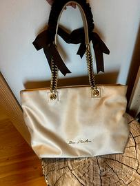 Borsa Love Moschino beige/dorata