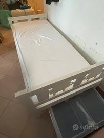 Letto bimbo con materasso e sponda anticaduta