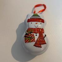 Scatola di latta decorativa a tema natalizio