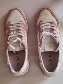D.A.T.E. scarpe con i lacci rosa bianco tg 39
