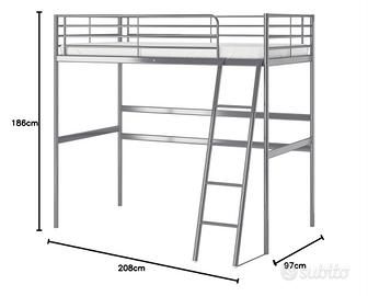 LETTO A SOPPALCO  IKEA SVÄRTA