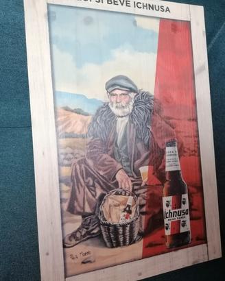 quadro birra Ichnusa da collezione 