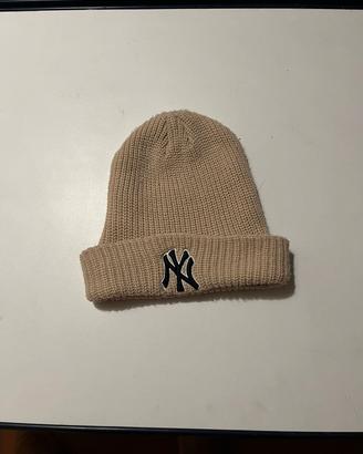 Cappello beanie beige NY Yankees