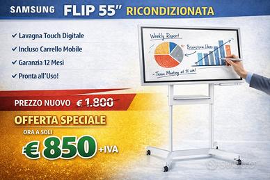 Samsung Flip 55" Lavagna Touch + Carrello