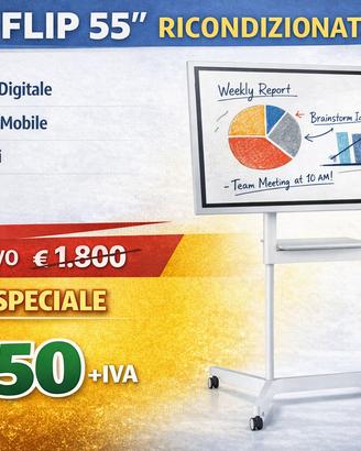 Samsung Flip 55" Lavagna Touch + Carrello