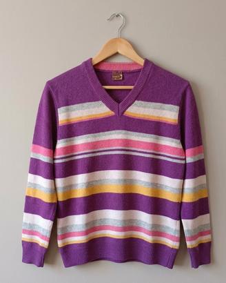 Maglione donna a righe multicolor mad's Taglia M