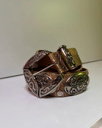 Cintura Replay marrone western