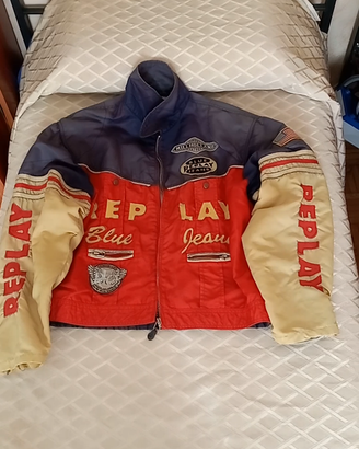 Giubbotto Replay anni 90 Stile Racing/Biker