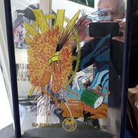 Specchio con disegno + cornice, Barbados by Suntur