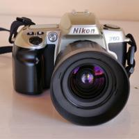 Fotocamera nikon f 60 con 2 obiettivi e borsa