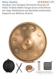 Handpan nuovo 10 tasti 440hz completo di accessori