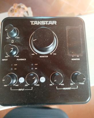 piccolo mixer musica  dj karaoke ( scheda audio)