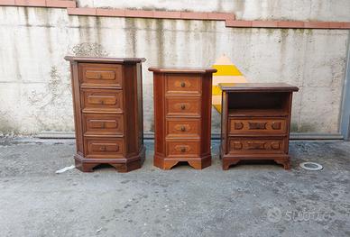3 comodini/cassettiere in arte povera