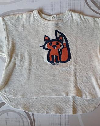 Maglietta con stampa volpe