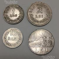Lotto 4 monete antiche ROMANIA