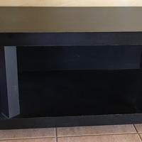 Mobilie nero porta tv con ruote per soggiorno