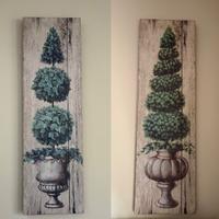 2 Pannelli da parere decorazione in legno