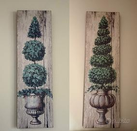 2 Pannelli da parere decorazione in legno