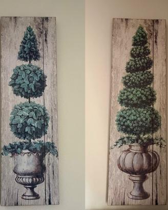 2 Pannelli da parere decorazione in legno