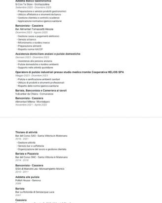 Operaia, pulizie, assistenza,negozi
