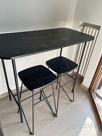 Set Tavolo Alto con 2 sgabelli + appendiabiti IKEA