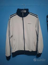 felpa Adidas bianca e nera 