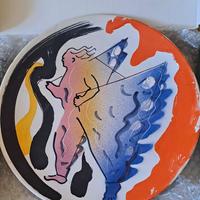 Piatto commemorativo alitalia Paolo Buggiani