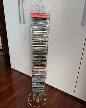 Torre Porta CD Verticale in Metallo Cromato