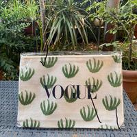 Vogue Pochette Bianca Verde In Cotone