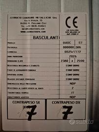 Porta basculante 240x260 NUOVA