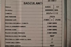 Porta basculante 240x260 NUOVA