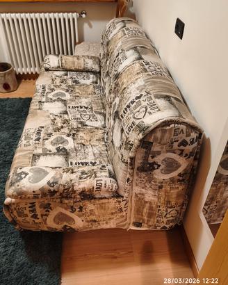 Divano letto matrimoniale a fisarmonica 