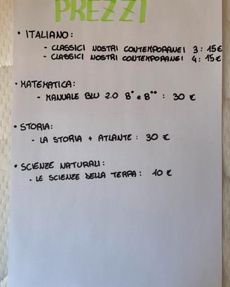 libri liceo scentifico