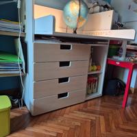 Fasciatoio scrittoio Ikea con cassetti
