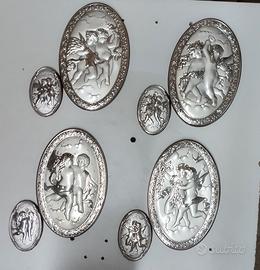 Set Quadretti Ovali LE 4 STAGIONI in Argento 925