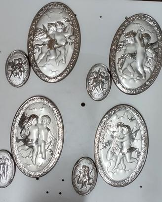 Set Quadretti Ovali LE 4 STAGIONI in Argento 925